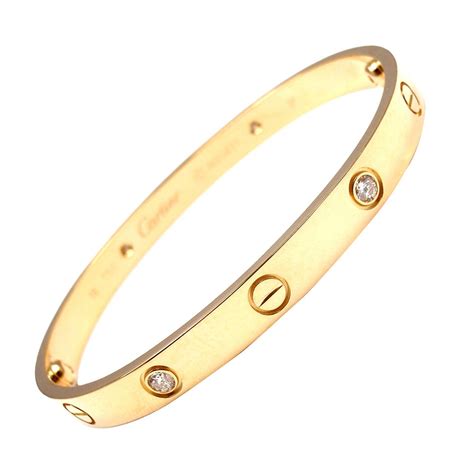 cartier love bangle with diamonds|4 diamond cartier love bracelet.